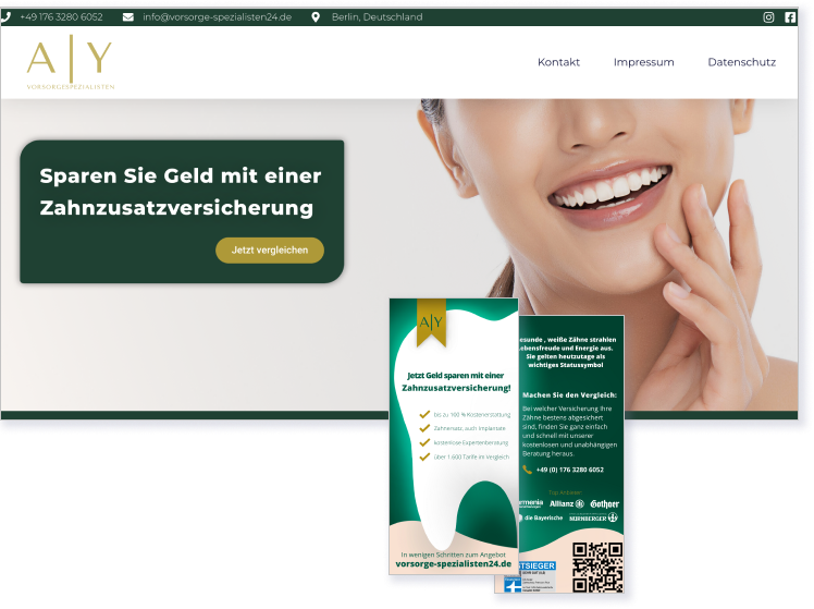 vorsorge-spezialisten24.de - Webdesign - Flyer Design